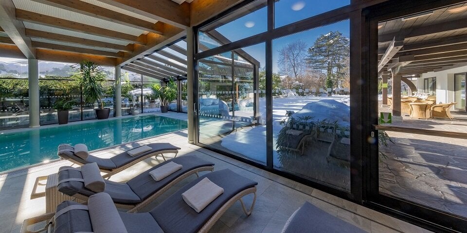 Park Igls Wellness-Bereich Innen und Außen