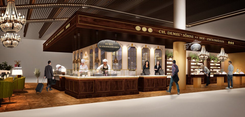 Do & Co betreibt in der Süderweiterung ein klassisches Wiener Café Demel sowie eine Do & Co Bar und ein Selbstbedienungsrestaurant Henry. 