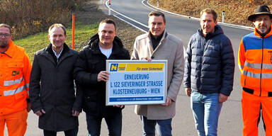 Erneuerung der L 122 Sieveringer Stra&szlig;e im Gemeindegebiet Klosterneuburg abgeschlossen