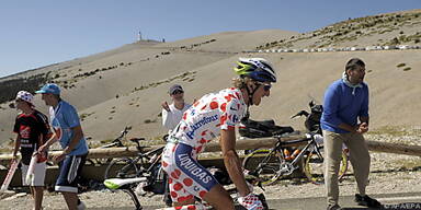 Franco Pellizotti auf dem Mont Ventoux