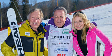 Franz Klammer. Kurt Faist und Iva Schell