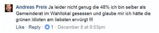 FPÖ-Gemeinderat sorgt auf Facebook für Wirbel