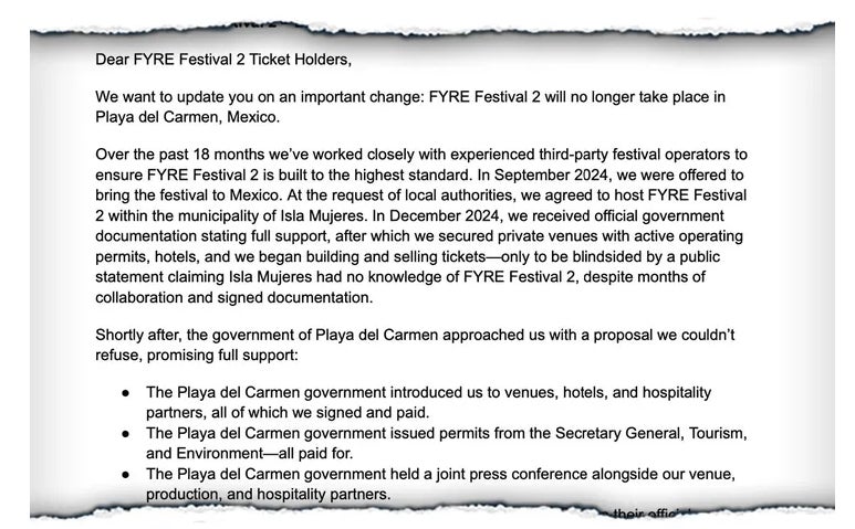 Nächster Mega-Skandal um FYRE: Festival gestoppt: 