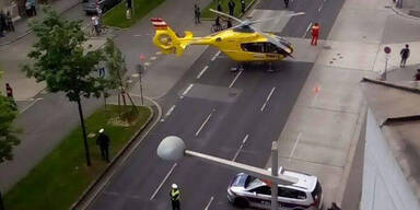 Heli landet am Gürtel: Sperre nach Unfall