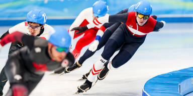 Eisschnellläufer Odor im Massenstart-Finale 10.