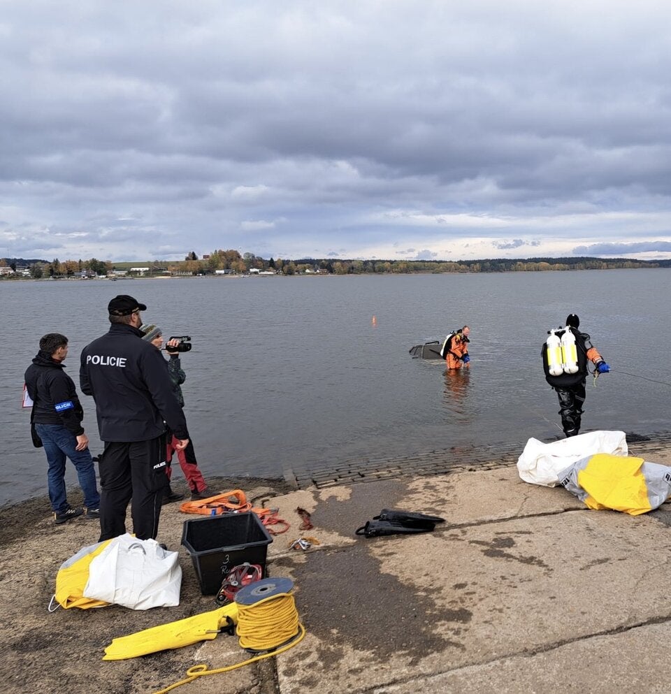 Stausee Lipno Max und Andreas