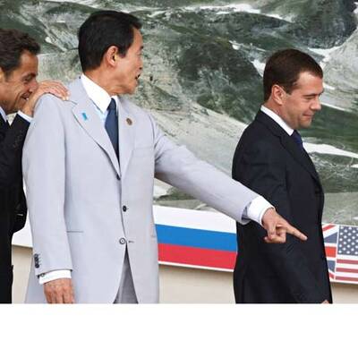 Sichtlich zufriedener Gastgeber