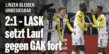 2:1 - LASK-Lauf geht gegen GAK weiter