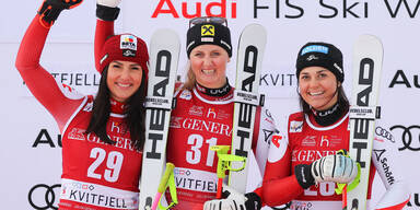 Nina Ortlieb Stephanie Venier Franziska Gritsch Kvitfjell