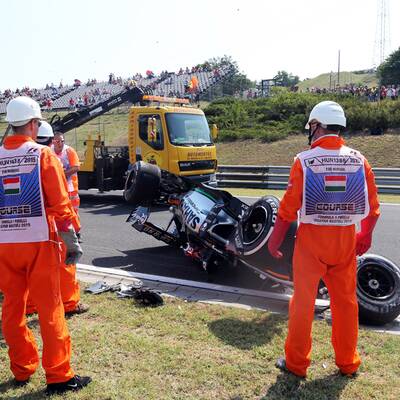 Die Bilder zum Perez-Crash in Ungarn
