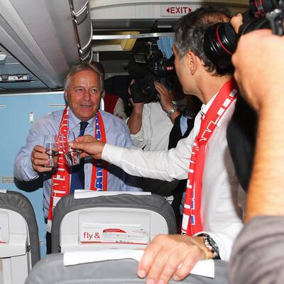 ÖFB-Team ließ es im Flieger krachen