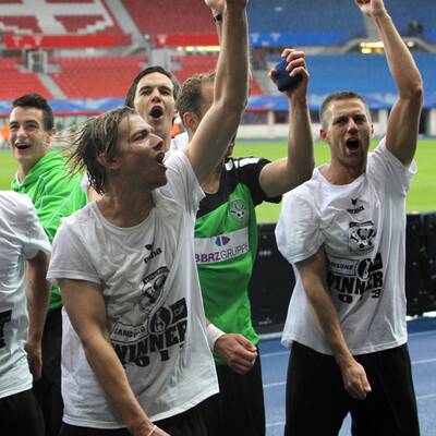 So feiert Pasching die Cup-Sensation