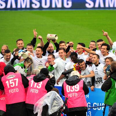 So feiert Pasching die Cup-Sensation