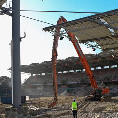 Hier wird das Hanappi-Stadion abgerissen