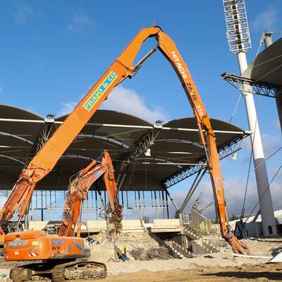 Hier wird das Hanappi-Stadion abgerissen