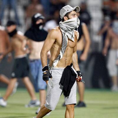 Fanausschreitungen bei PAOK vs. Rapid