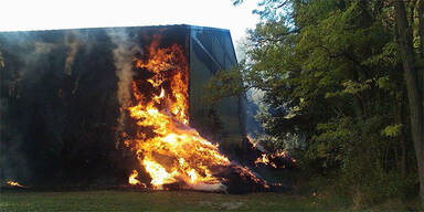 Heizwerk-Lager in NÖ in Flammen