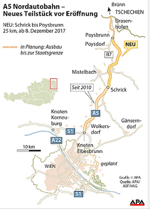 Nordautobahn vor Verkehrsfreigabe