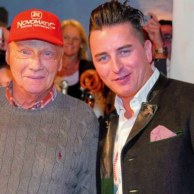 Gabalier und Felix Baumgartner