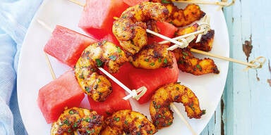 Garnelen-Spiesse