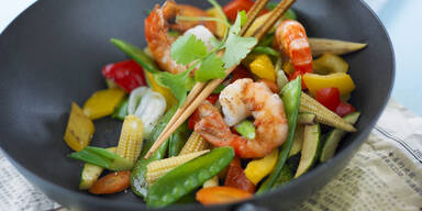 Garnelen-Wok