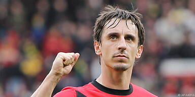 Gary Neville ist Kapit&auml;n von ManU