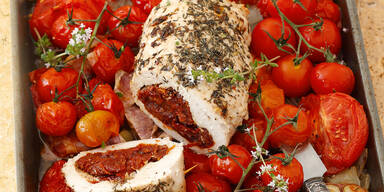 Gefuellte Putenbrust