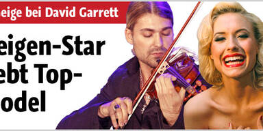 David Garrett kuschelt mit Top-Model