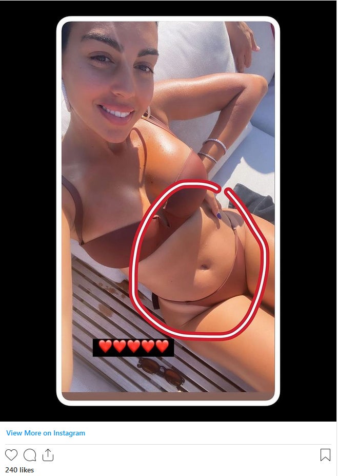 Foto auf Insatgram von Cristiano Ronaldos Freundin Gerogina Rodrigues