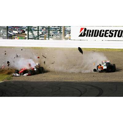 Horror-Crash: Massa räumt Liuzzi ab