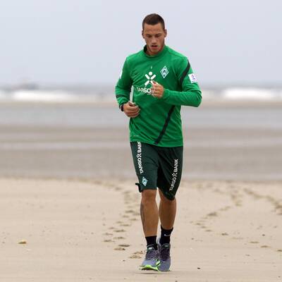 Arnautovic im Bremen-Trianingslager auf Norderney