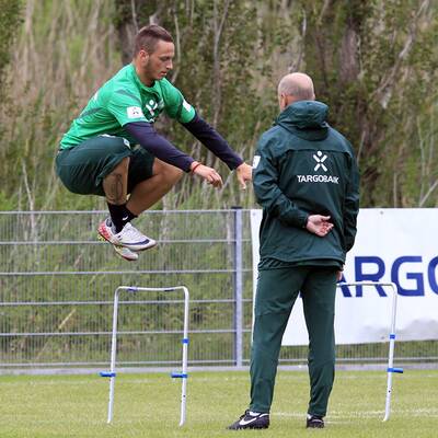 Arnautovic im Bremen-Trianingslager auf Norderney