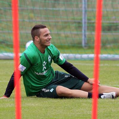 Arnautovic im Bremen-Trianingslager auf Norderney