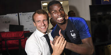 Paul Pogba Emmanuel Macron