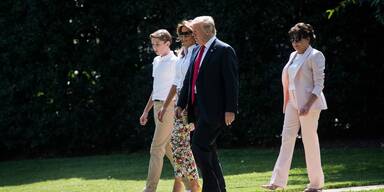 Donald und Melania Trump mit Amalija Knavs