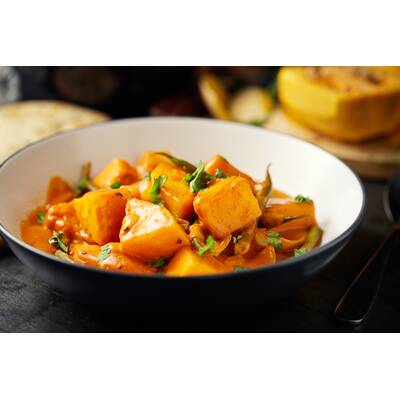 Abends: Süsskartoffel-Kokos-Curry