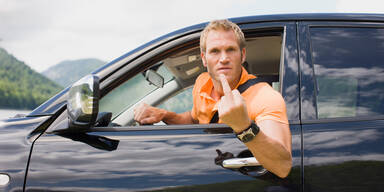 Mittelfinger Auto