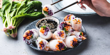 Diese Sommerrollen bringen Abk&uuml;hlung auf den Teller
