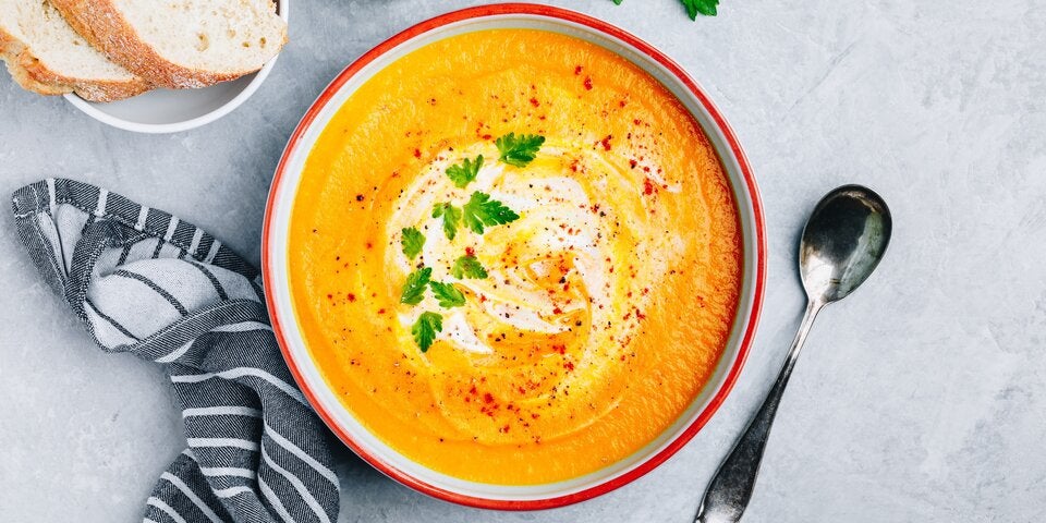 Karotten-Ingwer-Suppe.