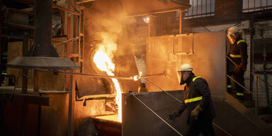 Stichflamme Schmelzofen