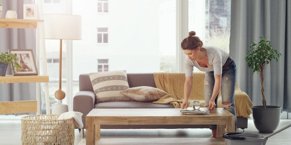 Aufgeräumtes Wohnzimmer