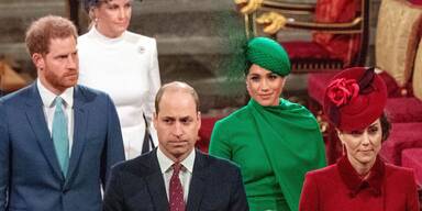 Harry, William, Meghan und Kate