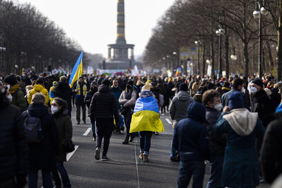 Mehr als 100.000 bei Friedensdemo in Berlin