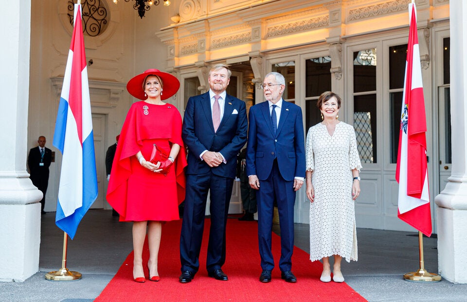 Königin Maxima bei ihrer Ankunft in Wien.