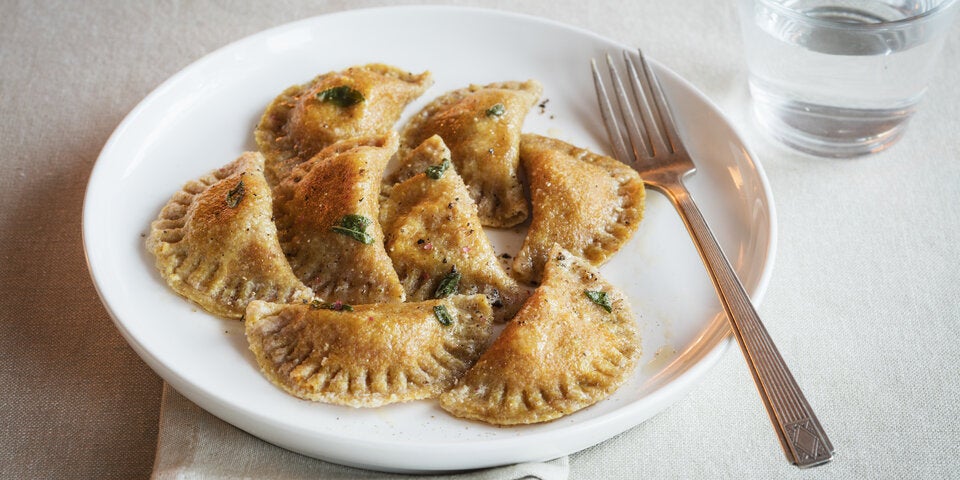 Haselnuss-Ravioli laktosefrei.