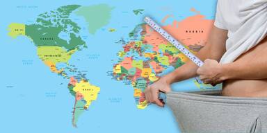 Weltweite Peniskarte: Dieses Land hat den Gr&ouml;&szlig;ten