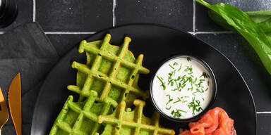 Bärlauch Waffel