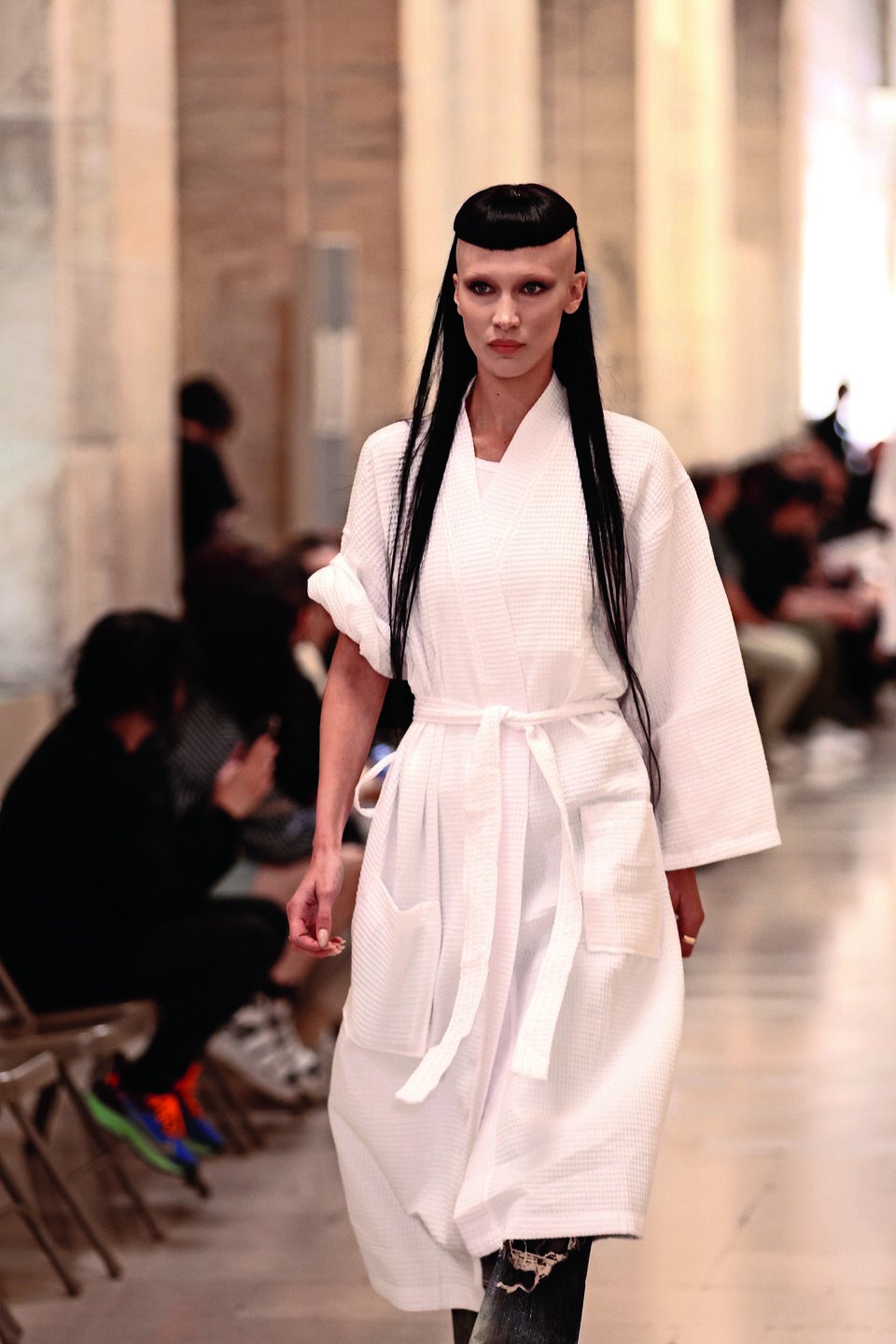 Model Bella Hadid bei der Laufsteg-Probe für Marc Jacobs.