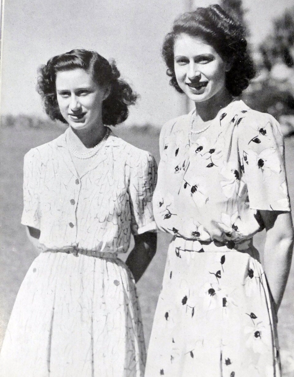 Prinzessin Margaret mit ihrer Schwester Elizabeth im Jahr 1947.