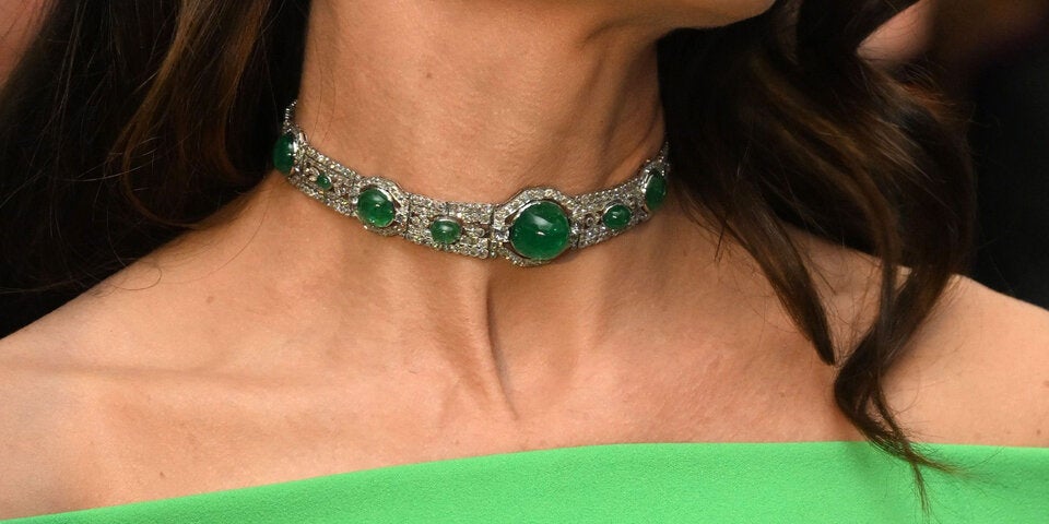 Kate William Diana grüne Smaragd-Kette